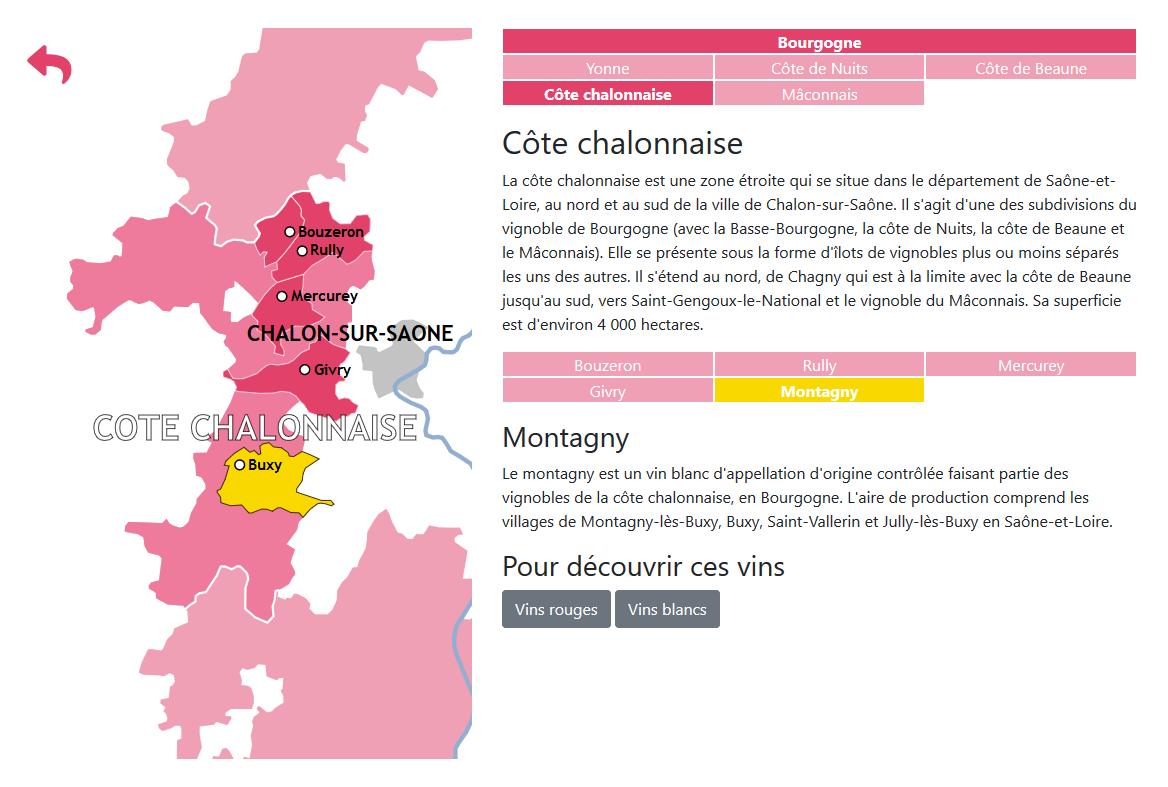 capture d'écran du projet Carto-Bourgogne